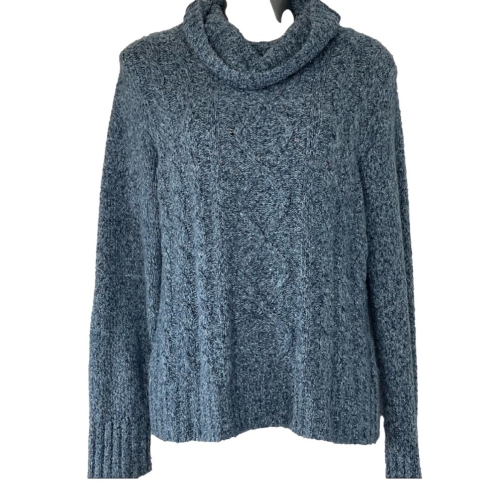 Cowl Neck Sweater Light Blue